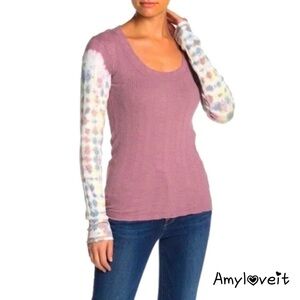 Free People Tie Dye Long Sleeve Shirt #75